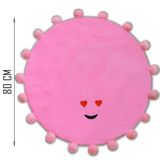 Özgüner Oyuncak 80 cm Bebek Oyun Halısı,Oyun Matı,Yürüme Minderi,Bebek Halısı (Pembe)