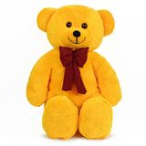 Özgüner Oyuncak 80 cm Dev Pelüş Ayıcık,Papyonlu Ayı,Sevgiliye Hediye Ayıcık,Büyük Boy Ayı (Sarı)