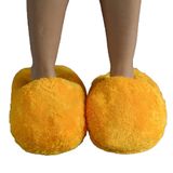 Özgüner Oyuncak Ayak ısıtıcısı,Pelüş Panduf,Pelüş Terlik,Ofis Pandufu (TerlikSarı, Oversize)