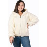 Özgüner Oyuncak Ayıcı Oyuncak Kadın Fermuarlı Peluş Ceket - S - M - 01.Krem