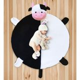 Özgüner Oyuncak Bebek Oyun Halısı 120 cm Inekli Oyun Matı - Siyah - Beyaz