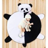 Özgüner Oyuncak Bebek Oyun Halısı 120 cm Pandalı Oyun Matı - Siyah - Beyaz