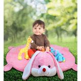Özgüner Oyuncak Bebek Oyun Halısı 120 cm Tavşanlı Oyun Matı - Pembe