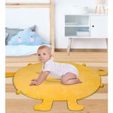 Özgüner Oyuncak Bebek Oyun Halısı 80 cm Ponponlu ve Ayaklı - 80 x 90 cm - Turuncu
