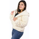 Özgüner Oyuncak Fermuarlı Kapüşonlu Peluş Mont - Krem - Standart