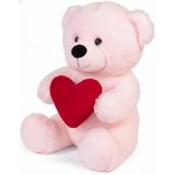 Özgüner Oyuncak Güllüm Kalpli Pelüş Ayıcık,Kawaii,Sevimli Ayıcık,Paskalya Ayısı,Noel Ayısı,Hediye Ayıcık,Sevimli Ayıcık,Alman Ayısı,Doldurulabilir Pelüş (pembe)