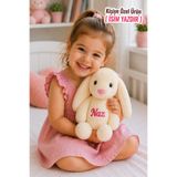 Özgüner Oyuncak Kişiye Özel İsim Baskılı Uyku Arkadaşım Tavşan 45 Peluş Tavşan Krem
