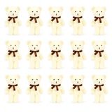 Özgüner Oyuncak Mini Peluş Ayıcık 15 cm 100 Adet Set, Yumuşak Peluş Oyuncak, Hediyelik Ayıcık, Organizasyon ve Parti Süsü (krem)