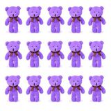 Özgüner Oyuncak Mini Peluş Ayıcık 15 cm 100 Adet Set, Yumuşak Peluş Oyuncak, Hediyelik Ayıcık, Organizasyon ve Parti Süsü (mor)