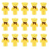 Özgüner Oyuncak Mini Peluş Ayıcık 15 cm 100 Adet Set, Yumuşak Peluş Oyuncak, Hediyelik Ayıcık, Organizasyon ve Parti Süsü (sarı)