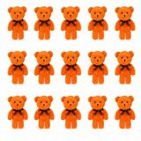 Özgüner Oyuncak Mini Peluş Ayıcık 15 cm 100 Adet Set, Yumuşak Peluş Oyuncak, Hediyelik Ayıcık, Organizasyon ve Parti Süsü (turuncu)