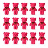 Özgüner Oyuncak Mini Peluş Ayıcık 50'li Set 15 cm - Yumuşak Peluş Ayı Oyuncak - Hediyelik Mini Ayıcık Paketi (Fuşya, adet, 15, 3)