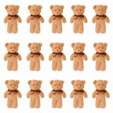 Özgüner Oyuncak Mini Peluş Ayıcık 50'li Set 15 cm - Yumuşak Peluş Ayı Oyuncak - Hediyelik Mini Ayıcık Paketi (kahverengi)