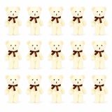 Özgüner Oyuncak Mini Peluş Ayıcık 50'li Set 15 cm - Yumuşak Peluş Ayı Oyuncak - Hediyelik Mini Ayıcık Paketi (Krem)
