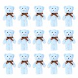 Özgüner Oyuncak Mini Peluş Ayıcık 50'li Set 15 cm - Yumuşak Peluş Ayı Oyuncak - Hediyelik Mini Ayıcık Paketi (Mavi)