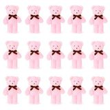 Özgüner Oyuncak Mini Peluş Ayıcık 50'li Set 15 cm - Yumuşak Peluş Ayı Oyuncak - Hediyelik Mini Ayıcık Paketi (Pembe)