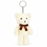 Özgüner Oyuncak Mini Peluş Ayıcık Anahtarlık 15 cm - Yumuşak Peluş Ayı Anahtarlık - Çanta ve Anahtar Süsü (krem)