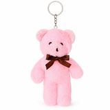 Özgüner Oyuncak Mini Peluş Ayıcık Anahtarlık 15 cm - Yumuşak Peluş Ayı Anahtarlık - Çanta ve Anahtar Süsü (pembe)