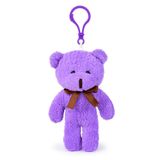 Özgüner Oyuncak Mini Peluş Ayıcık Anahtarlık 15'li Paket - 15 cm Sevimli Ayı Anahtarlık - Çanta Süsü ve Hediyelik Anahtarlık Seti (Mor)