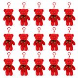 Özgüner Oyuncak Mini Peluş Ayıcık Anahtarlık 250'li Set 15 cm - Toptan Hediyelik Ayı Anahtarlık Paketi - Organizasyon, Etkinlik ve Parti Hediyeliği (Kırmızı)