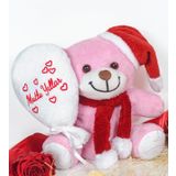 Özgüner Oyuncak Noel Baba,Yılbaşı,20-25 cm Pelüş Ayıcık, 20 cm Teddy Bear, Atkılı Balonlu Tedy Bear,Yumuşak Ayıcık, Sevgiliye Hediye,Ayı Teddy,Peluş Ayıcık,Plush Toys,Oturan ayı,Ofis Hediyesi (NoelPEmbe)