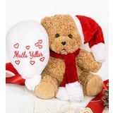 Özgüner Oyuncak Noel Baba,Yılbaşı,20-25 cm Pelüş Ayıcık, 20 cm Teddy Bear, Atkılı Balonlu Tedy Bear,Yumuşak Ayıcık, Sevgiliye Hediye,Ayı Teddy,Peluş Ayıcık,Plush Toys,Oturan ayı,Ofis Hediyesi (NoelTeddy)