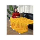 Özgüner Oyuncak Pabtex 200 X 220 Cm Ponponlu Pelüş Tv Battaniyesi