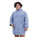 Özgüner Oyuncak Pabtex,Wellsoft,Giyilebilir Battaniye,Kapüşonlu Sweetshirt,Battaniye,Kollu Battaniye,Polar Giyilebilir,Oversize,Sarılma Battaniyesi (Desenli, Kar, Oversize)