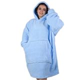 Özgüner Oyuncak Pabtex,Wellsoft,Giyilebilir Battaniye,Kapüşonlu Sweetshirt,Battaniye,Kollu Battaniye,Polar Giyilebilir,Oversize,Sarılma Battaniyesi (Standart, Mavi, Oversize)