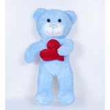 Özgüner Oyuncak Pandamkee 50 cm Kalpli Sevimli Peluş Ayıcık - 01-Mavi