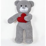 Özgüner Oyuncak Pandamkee 50 cm Kalpli Sevimli Peluş Ayıcık - 0315 Gri