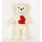Özgüner Oyuncak Pandamkee 50 cm Kalpli Sevimli Peluş Ayıcık - 13-Krem