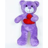 Özgüner Oyuncak Pandamkee 50 cm Kalpli Sevimli Peluş Ayıcık - 15-Lila
