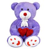 Özgüner Oyuncak Pelüş Çift Kalp Tutan Büyük Ayıcık,Bobo(Bobo No:2 Lila)