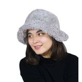 Özgüner Oyuncak Pelüş Kep,Kasket, Kulaklı Pelüş Şapka (Fötr, Gri)