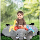 Özgüner Oyuncak Peluşçu Dayı Sevimli Fil Bebek Oyun Halısı 120 cm Oyun Matı (%100 Yerli) - Gri