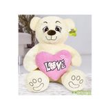 Özgüner Oyuncak Sevgililer Günü İçin Romantik Hediye Kalp Yastıklı Büyük Boy Peluş Ayıcık