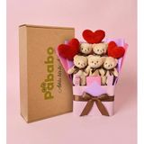 Özgüner Oyuncak Sevgililer Gününe Özel Kalpli Peluş Ayıcık Buketi -Kutulu Romantik Hediye Buket Seti (kahverengi)