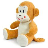 Özgüner Oyuncak Sevimli 25 cm Çiçek Peluş Serisi - bej maymun
