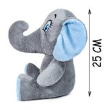 Özgüner Oyuncak Sevimli 25 cm Çiçek Peluş Serisi - mavi-gri fil