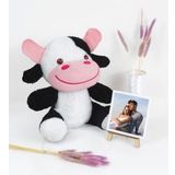 Özgüner Oyuncak Şövaleli Ayıcık,Çerçeveli Pelüş Ayıcık,20-25 cm,Civciv,Eşek,Maymun,İnek,Fil,Panda,Tavşan,Hediye (İnek)