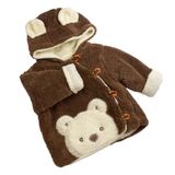 Özgüner Oyuncak Yeni Doğan Mont,Welsoft Bebek Hırkası,Köpekli,Pandalı,Ayıcıklı,Filli Pelüş Ceketler(Ayıcık, 9-12)