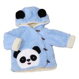 Özgüner Oyuncak Yeni Doğan Mont,Welsoft Bebek Hırkası,Köpekli,Pandalı,Ayıcıklı,Filli Pelüş Ceketler(Panda, 3-6)