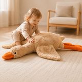 Özgüner Peluş Kaz Hamile Yastığı – Yumuşak ve Ergonomik Destek – Çok Amaçlı Gebelik Destek Yastığı – Anne Adayları İçin Uykuda Bel ve Karın Rahatlığı (kahverengi, 140)