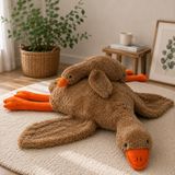 Özgüner Peluş Kaz Hamile Yastığı – Yumuşak ve Ergonomik Destek – Çok Amaçlı Gebelik Destek Yastığı – Anne Adayları İçin Uykuda Bel ve Karın Rahatlığı (kahverengi, 190)