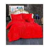 Özgüner Peluş Nevresim Takımı, Yumuşak Peluş Kumaş ve Konforlu Kışlık Yatak Odası Takımı – (Kırmızı) - 001-Renkli - 100 x 100 cm