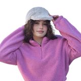 Özgüner Peluş Şapka – Yumuşak ve Sıcak Tutan Kışlık Şapka – Kadın & Gençler İçin Eğlenceli Aksesuar (gri, standart)