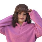 Özgüner Peluş Şapka – Yumuşak ve Sıcak Tutan Kışlık Şapka – Kadın & Gençler İçin Eğlenceli Aksesuar (koyu kahverengi, standart)