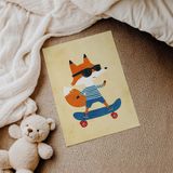 Özgür Kaykay Çocuk Odası Duvar Posteri Çerçeveli Tablo Duvar Dekorasyonu - 21 x 30 - Çerçevesiz Poster