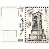 Özgür - Nostalji Taksim Cumhuriyet Anıtı Kartpostal Tebrik Kartı